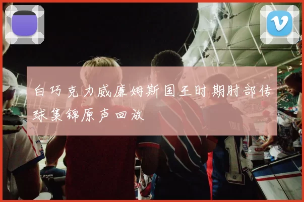 白巧克力威廉姆斯国王时期肘部传球集锦原声回放