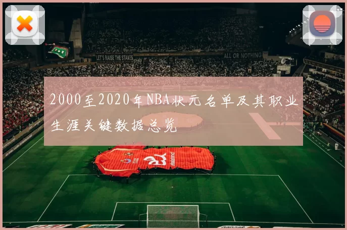 2000至2020年NBA状元名单及其职业生涯关键数据总览